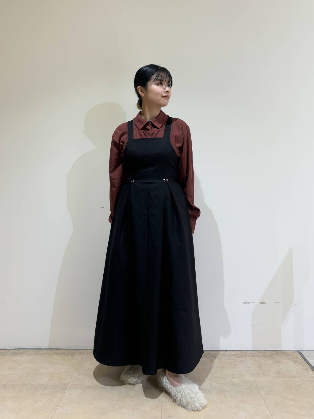 front tuck jumper skirt (black) *JP