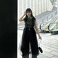 『高橋愛×KBF』frilled tulle dress (black) *JP