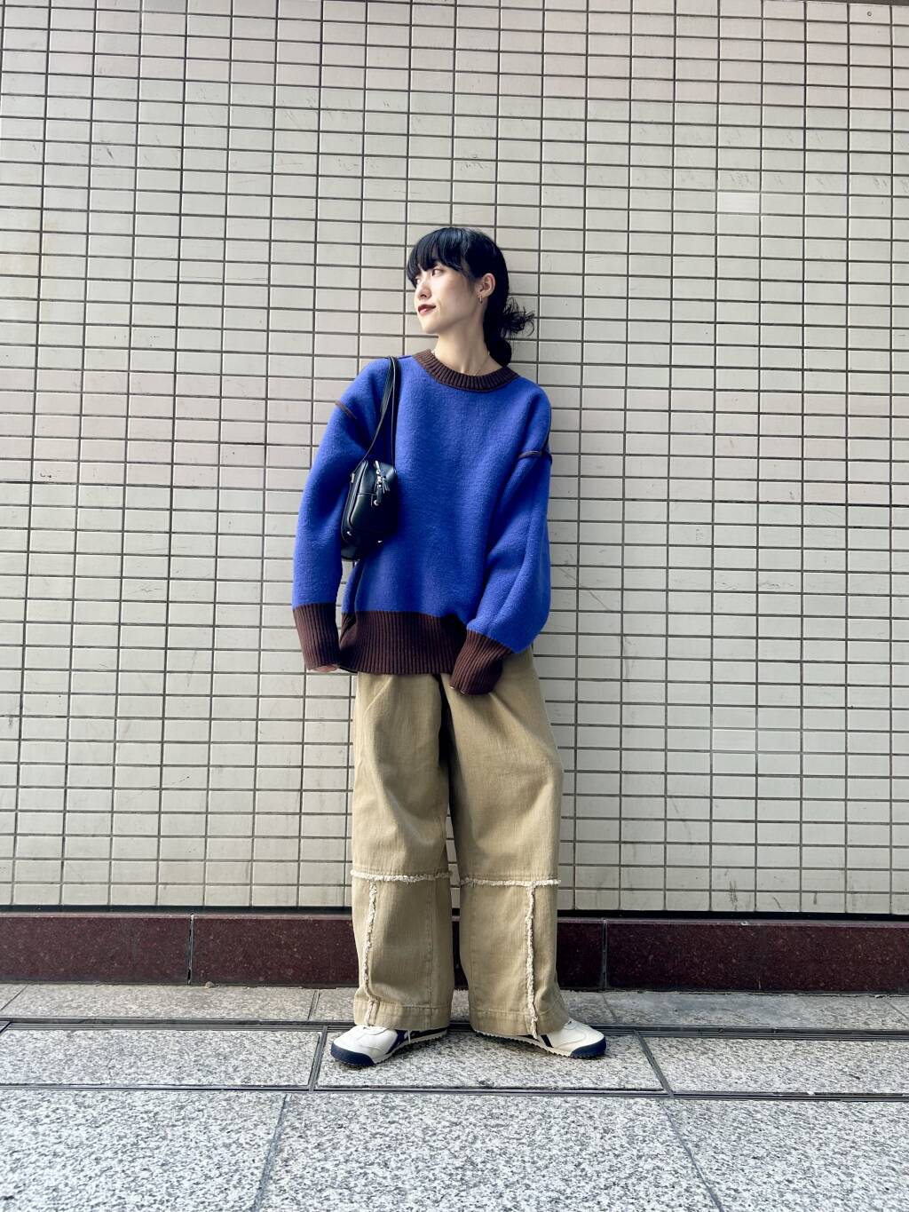 fringe straight pants (khaki) *JP