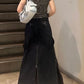 suspender maxi skirt (black) *JP