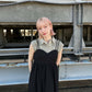 switching maxi cami dress (black) *JP