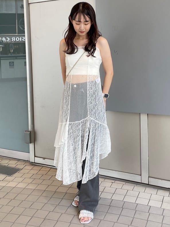 irregular lace ops (white) *JP