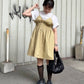 shirred mini dress (beige) *JP