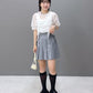 front draw sheer top (white) *JP