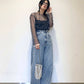 cut-off wide denim (light blue) *JP