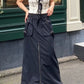 suspender maxi skirt (black) *JP