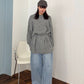 volume knit mini dress (gray) *JP