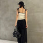 suspender maxi skirt (black) *JP