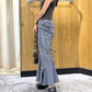 cut out gather skirt (grey) *JP