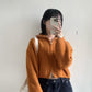 cozy half zip outer (orange/white/grey)