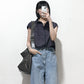 compact ZIP vest (charcoal) *JP