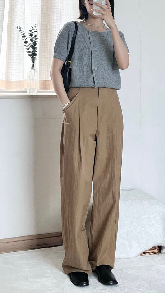 crinkle wide pants