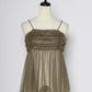 back ribbon tulle cami (khaki) *JP