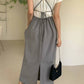 strappy overall dress (light grey)