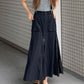 suspender maxi skirt (black) *JP