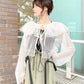 2way nylon gathered skirt (khaki) *JP