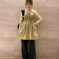 shirred mini dress (beige) *JP