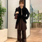 front ribbon velour gown (black) *JP