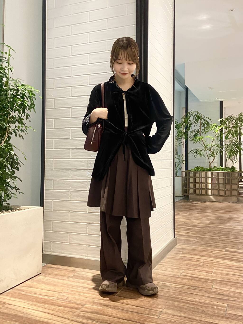 front ribbon velour gown (black) *JP