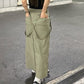 suspender maxi skirt (light khaki) *JP