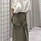 suspender maxi skirt (light khaki) *JP