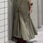 suspender maxi skirt (light khaki) *JP