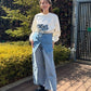 multiway denim tube top (sax blue) *JP