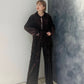 front ribbon velour gown (brown embroidery) *JP