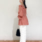 2way frilled collar top (coral pink) *JP