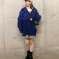 jacquard fringe cardigan (blue) *JP