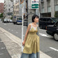 shirred mini dress (beige) *JP