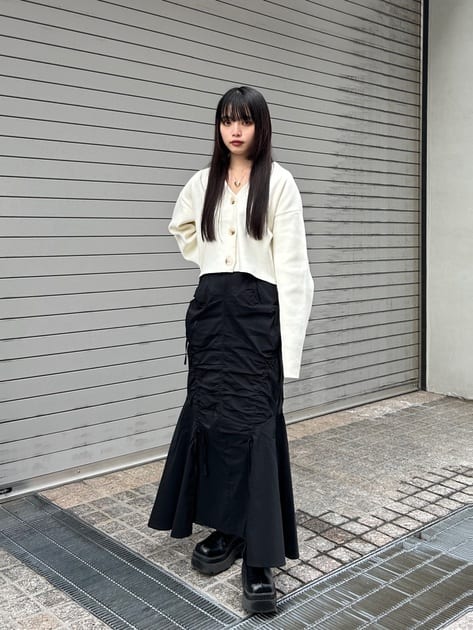 shirring string skirt (black) *JP