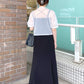 front draw sheer top (white) *JP