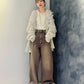 jacquard fringe cardigan (ivory) *JP