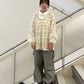 sheer check feather knit (light beige) *JP