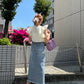 multi-way ruffle blouse (white) *JP