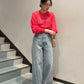 cut-off wide denim (light blue) *JP