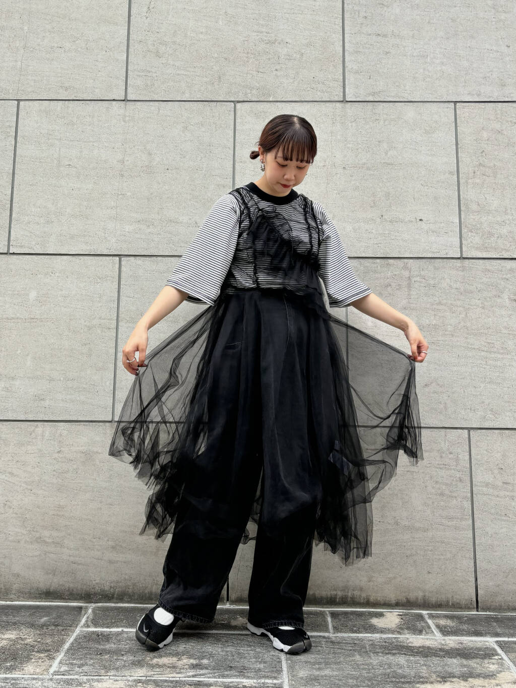 『高橋愛×KBF』frilled tulle dress (black) *JP