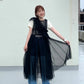 『高橋愛×KBF』frilled tulle dress (black) *JP