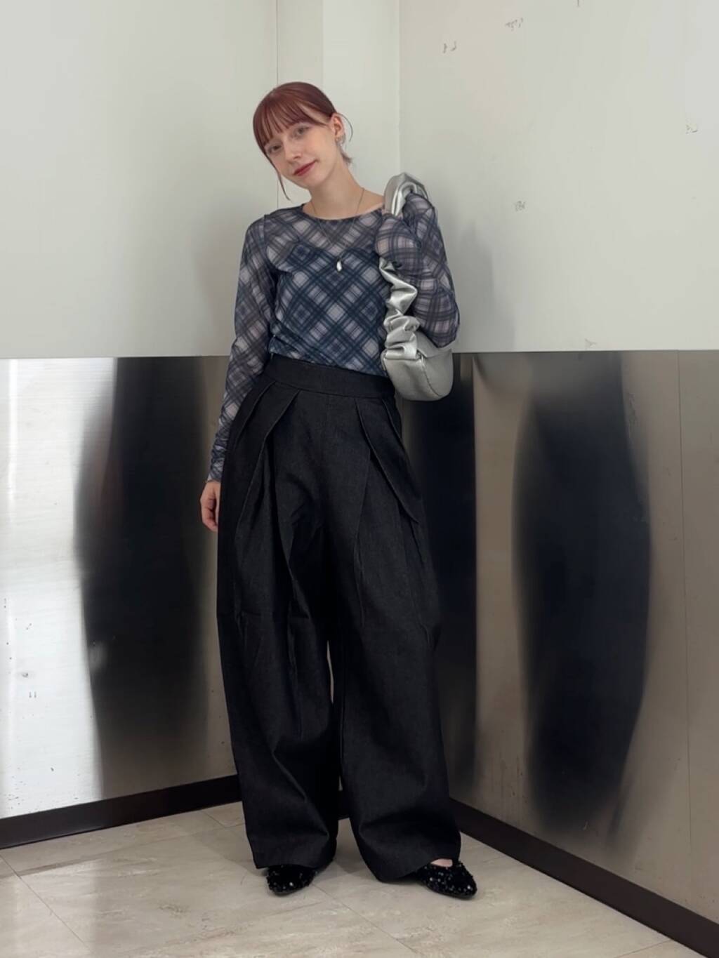 tuck cocoon denim (black) *JP