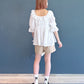 2way frilled collar top (white) *JP