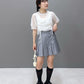 front draw sheer top (white) *JP