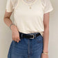 compact layered tee (ivory) *JP