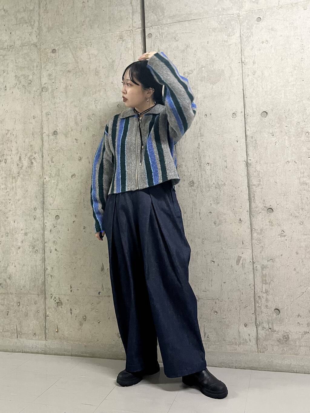 tuck cocoon denim (navy) *JP