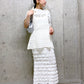 ruffle long tight skirt (white) *JP