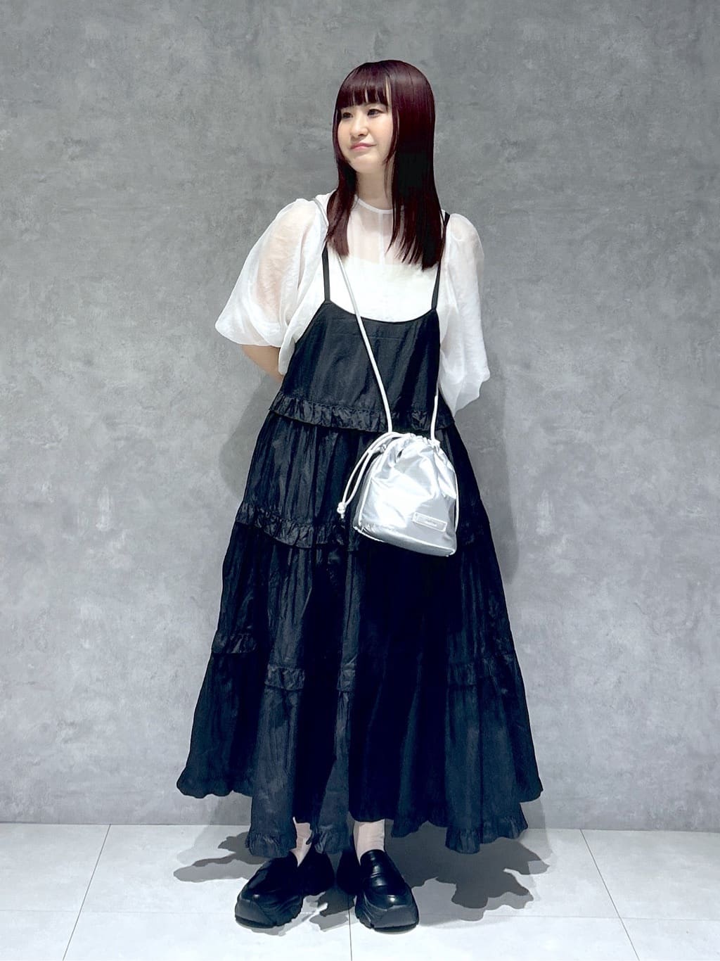 organdy volume blouse (white) *JP