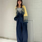 gradient short cardigan (navy mix) *JP