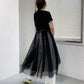 『高橋愛×KBF』frilled tulle dress (black) *JP