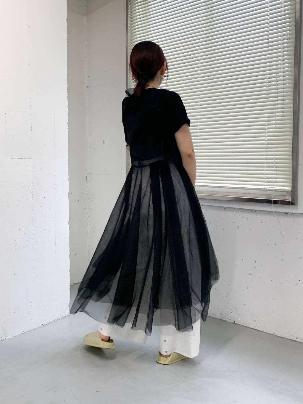 『高橋愛×KBF』frilled tulle dress (black) *JP