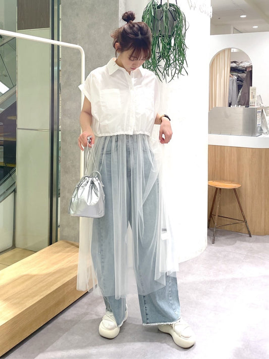 w pocket shirt dress set (white) *JP